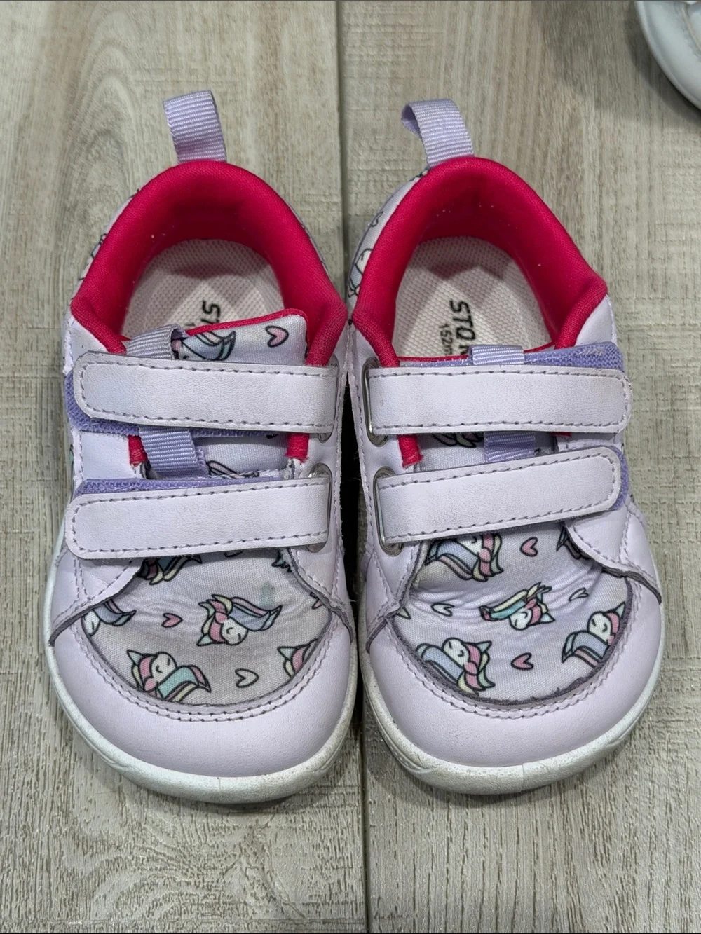 STQ KIDS Wide Toe Box Sneakers- White and Purple- US Toddler 8 Girls